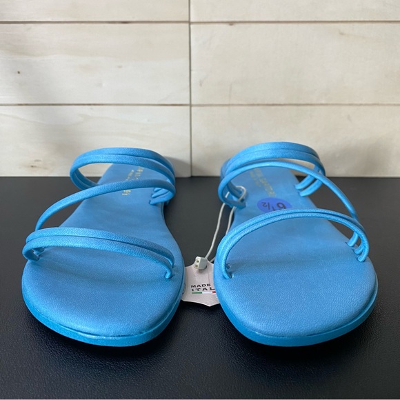 Ilaria Sartori Sandals Blue Women's Size 6.5 Shoes Slip-Ons Faux Leather - Picture 5 of 9
